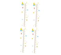 ifundom 4 Piezas etiqueta de la pared de crecimiento papel pintado de la habitación de los niños pegatinas etiqueta de la pared de altura fondo de pantalla de altura brillante