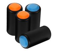ifundom 4 Piezas Fundas Batería Micrófono Inalámbrico Colores Naranja Azul Tapas Recambio Compatibles con Micrófonos para Eventos y Reuniones