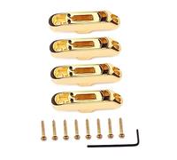 ifundom 4 Piezas Puente Dorado de Repuesto Resistentes para Puente de Guitarra para Escenario de Ensayo o Concierto