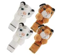 ifundom 4 Piezas Pulsera De Muñecos De Animales Bandas De Pulseras De Bofetadas Para Pulsera Animales De Peluche Pulseras Decorativas Anillos De Animales Algodón