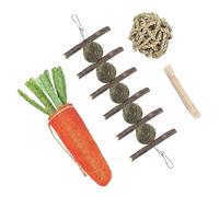 ifundom 4 Piezas Rama De Manzana para Dentición Juguetes Masticables para Hámster y Conejos Juguetes De Madera para Mascotas Dentición De Hámsteres y Conejos