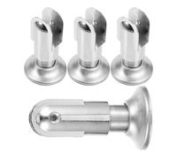 ifundom 4 piezas Soporte De Partición De Acero Inoxidable Pies De Mampara Ajustables Para Baño Público y Ducha Accesorios Para Mamparas De Inodoro