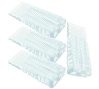 ifundom 4 Topes de Puerta de Goma Transparente Antideslizantes Tamaño Mediano Cuñas para Parte Inferior de Puerta Protección contra Cierres Bruscos y Corrientes de Aire Uso Doméstico