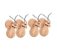 ifundom 4pares of Wooden Castanets for Adults Finger Castanets Small Percussion Instruments for Flamenco Dance and Music Practice