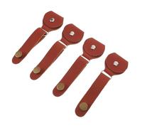 ifundom 4piezas Accesorios para Guitarra Adaptador de Clavijero de Cuero Pu con Estuche de Púa Útil para Ukelele Mandolina