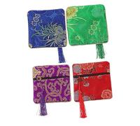 ifundom 4piezas Bolsa Para Clavos De Pipa Bordada Organizador De Púas Guzheng Monedero Duradero Retro