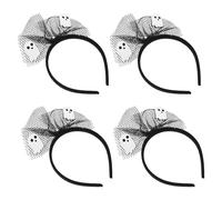 ifundom 4piezas Diadema de Halloween Diadema Fantasma para Fiestas Disfraces Truco Trato Tocado Fantasma para Cosplay de Halloween Decoración