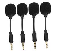 ifundom 4piezas Micrófono De Cancelación De Ruido De Mini Micrófono para Grabación y Streaming Teléfonos y Computadoras Conector De Polos para Cantar y Conferencias