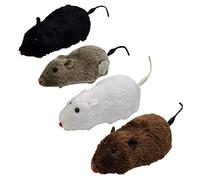 ifundom 4piezas Ratón De Juguete De Cuerda Juguetes Interactivos De Peluche Ratones De Cuerda para Gatos Movimiento De Ratones para Gatos Interactivo para