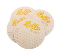 ifundom 4piezas Tarjeta Signo del Nacimiento Madera para Anunciar el Nacimiento Recién Nacido Guardería de Niñas