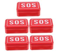 ifundom 5 piezas Caja de Almacenamiento Metálica para Médicos y Equipo de Organizador Compacto para Senderismo Camping y con Sos