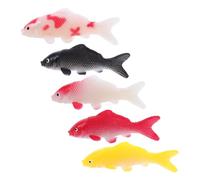 ifundom 5 Piezas Figuras Miniatura Koi Realistas para Acuario Decoración Flotante de Peces de Plástico y Artificiales para Tanques Estanques y Decoración Creativa