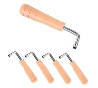 ifundom 5 Piezas Llave de Afinación para Arpa Lyre con Mango de Madera Ergonómico Herramienta Portátil para Ajuste Preciso de Cuerdas Compatible con Varios Modelos para Músicos