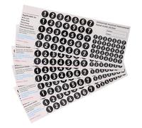 ifundom 5 Piezas Pegatinas para Flauta de Pan 18/16 Tubos, 5 Piezas en PVC Negro, Etiquetas de Escalas Musicales para Instrumentos de Viento, Accesorio Didáctico para Clases y Práctica