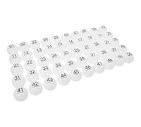 ifundom 50 Bolas de Juego Numeradas para Sorteos y Rifas, de Plástico Blanco, Reutilizables y Diseñadas para Fiestas y Eventos en Interiores