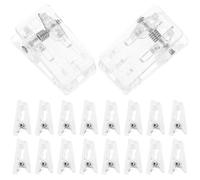 ifundom 50 Clips Transparentes para Insignias Resorte Soporte PP Pequeño y Resistente para Tarjetas de Identificación Adecuado para Oficina Ferias y Eventos Paquete de 50 Unidades