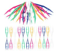 ifundom 50 Piezas Pinzas Plásticas Pequeñas para Manualidades Herramientas DIY Infantiles para Cuentas y Joyería Colores Surtidos Unidades por Color Ligeras y Fáciles de Limpiar