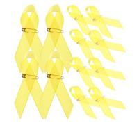 ifundom 50 Pines de Solapa Lazo Amarillo de Concienciación Cáncer Infantil, Broches de Satén Imperdible, 50 Unidades, Accesorios para Ropa y Eventos de Apoyo Social