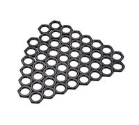 ifundom 50piezas Tuercas Finas De Aleación De Zinc Para Guitarra Tuercas Ligeras Negras Para Conexiones De Jack De Instrumentos