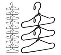 ifundom 55 Perchas Metálicas Miniatura para Ropa de Muñecas Colgadores Pequeños de 40 MM en Color Negro Accesorios Realistas para Casas de Muñecas Ideales para Organizar y Exhibir