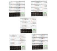 ifundom 5hojas Pegatinas Para Teclado De Piano Autoadhesivas Impermeables y Reutilizables Para Principiantes Teclas Accesorios De Aprendizaje Musical