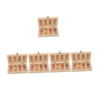 ifundom 5juegos Cajita De Recuerdos Para Dientes De Niño Niña Almacenamiento Personalizado Para Primer Diente y Cabello Caja De Para Niño Niña Recuerdos Infantiles y Memorias Infancia