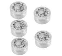 ifundom 5piezas Caja De Recuerdo De Cabello Fetal De Caja De Almacenamiento De Cabello Curl Para Recuerdos Infantiles Diseño Inoxidable y Portátil Para Primer Mechón De Tu Hijo