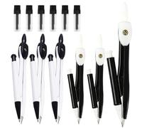 ifundom 6 Juegos de Brújulas de Dibujo Metálicas Ajustables para Estudiantes Estuche de Almacenamiento, Compás Precisión para Dibujo Técnico y Matemáticas, Herramienta Color Aleatorio