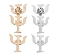ifundom 6 piezas Broches de Aleación para Psicólogos y Psiquiatras Pines de Solapa Dorados y Plateados con Símbolo Psi Accesorio Multifuncional para Ropa y Mochilas Regalo para