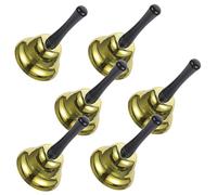 ifundom 6 Piezas Campana De Perro Timbre De Recepción Campana De Cena De Té Campana Del Plato Del Hotel Campana Zen Barra De Campana Campanas De Boda Para Tocar Puerta Llamar Golden Metal