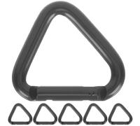 ifundom 6 Piezas Mosquetones de Escalada de Aluminio Forma de Triángulo Resistentes y Duraderos con Cierre Seguro para Camping Senderismo y Actividades al Aire Color Negro