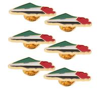 ifundom 6 Pines de Bandera Palestina de Aleación de Zinc, Pines Decorativos Resistentes Que No Se Desvanecen, Ideales para Ropa, Trajes y Accesorios Diseño Versátil y Elegante