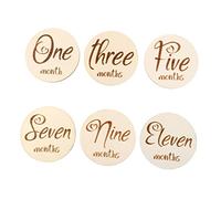 ifundom 6 Uds Accesorios De Fotografía De Doble Cara Tarjetas De Cumpleaños Infantiles Tarjetas Mensuales Tarjetas De Hitos Tarjetas De Recién Nacido Tarjetas De Crecimiento Infantil