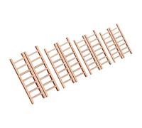 ifundom 8 Mini Escaleras de Madera Decorativas para Casas de Muñecas Juego de 8 Piezas 1 2 3 y 4 Peldaños 2 Unidades Cada Una Mini Escaleras en Miniatura para Decoración de Micro