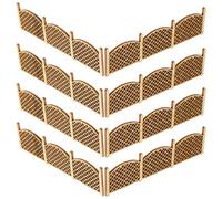 ifundom 8 Piezas Miniature Wooden Fences Mini Farm and Garden Decor Smooth Texture Miniature Fence For Landscape Model Safe Handcrafted Micro Barrier For Craft Projects