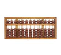 ifundom Ábaco de Madera Maciza 13 Varillas y 7 Cuentas Café para Herramienta Educativa de Matemáticas para Aprendizaje y Cálculo Mental Juguete Didáctico para Desarrollo Temprano