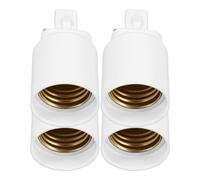 ifundom Adaptador de Portalámparas Bombilla 4 Pines para Convertir G24q a E27, Resistente al Calor y Compatible Luces LED para Hogar y Tienda