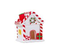 ifundom Adornos de Casa de Pan de Jengibre Navideños Iluminados Tablero de Mesa Preiluminado Figura de Pueblo Navideño Decoración de Escritorio de Navidad de Cumpleaños de Multicolor