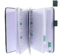 ifundom Agenda de Direcciones A6 Verde Mini Organizador Telefónico de Direcciones Índice y Banda Libreta Compacta para Números de Teléfono en Casa y Oficina Directorio Práctico y