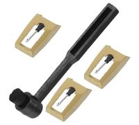 ifundom Aguja De Repuesto Para Tocadiscos Vintage Conjunto De Agujas Cepillo Compatible Con Tocadiscos y Fonógrafos Diseño De Aluminio Ligero De y Usar