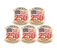 ifundom Alfileres de Abrigo Patrióticos de Aleación 5 Pcs para Fiesta Diseño Ergonómico y Decoración del 250.º Aniversario del Día Independencia