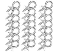 ifundom Alfileres de Ojo Tornillo de Acero Inoxidable 4mm X 8mm, 50 Piezas para Joyería Diy, Cierres de Ganchos Pequeños para Pendientes, Collares y Pulseras, Accesorios de Manualidades