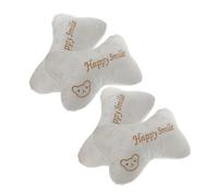 ifundom Almohada Cervical Gris de Felpa para Reposacabezas de Coche Cojín Ergonómico Relleno Viscoelástico de Alta Densidad Pack de 4 Unidades para Viaje y Conducción Cómoda