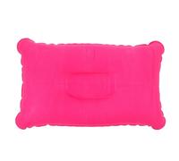 ifundom Almohada Inflable de Viaje Rectangular de PVC con Superficie Suave y Diseño Ergonómico para Cuello y Cabeza Ligera y Compacta para Camping Senderismo y Avión Color Rosa