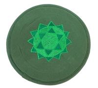 ifundom Almohadilla para Cuenco Sonido de Buda Tapete Redondeado Bordado Compacto Duradero para Accesorios de Cuencos Budistas Uso en Meditación y Relajación