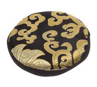 ifundom Almohadilla Para Cuenco Tibetano 10 Cm Negro Dorado, Cojín Para Cuencos Sonoros De Buda, Tapete Tradicional Para Decoración y Uso Templos Budistas