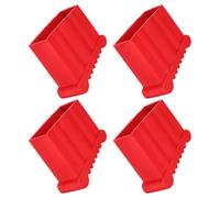 ifundom Almohadillas de Goma Antideslizantes Fácil de Instalar Protector Rojo Pack de 4 Unidades para Patas de Escalera Extensibles y Plegables para Mejoras Hogar