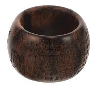 ifundom Anillo de Madera Vintage con Patrón de Tigre Budista para Hombres y Mujeres Anillo Simple Artesanal de Dedo Pulgar Joyería Cultural Ligera y Duradera