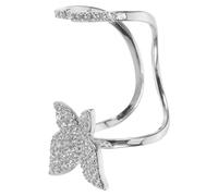 ifundom Anillo para Uñas Anillo de Manicura Gemas de Imitación y Purpurina Dije Metálico para Decoración de Uñas Accesorio para Bodas y Fiestas