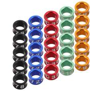 ifundom Anillos de Identificación Metálicos para Patas de Pájaros, 50 Unidades Cerrados 4.7 Mm, Colores Vivos para Periquitos, Palomas y Aves Jóvenes, Ideales para Cría y Gestión